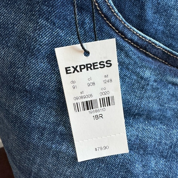 Express Mom Jean Super high rise size 18r - Picture 5 of 7